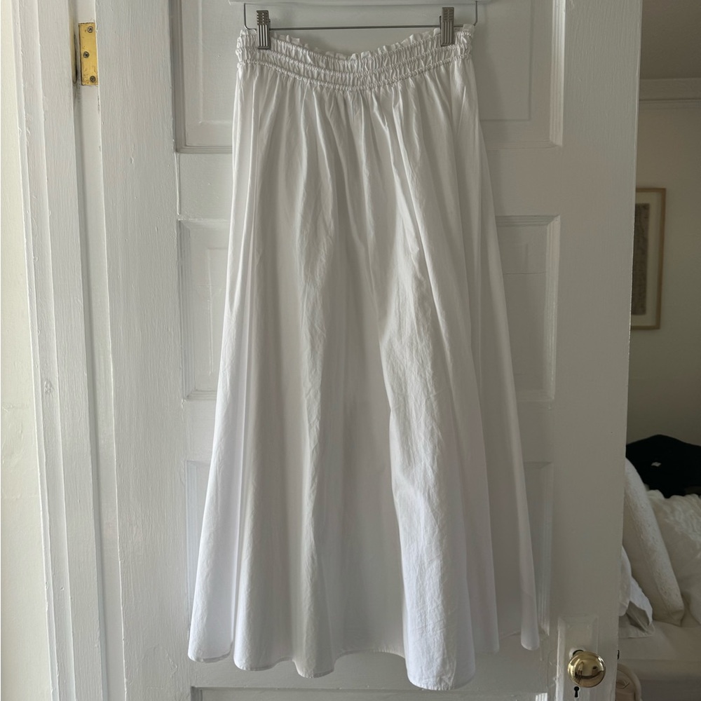 Madewell White Elastic Waist Skirt